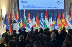 Wirtschaftsminister Robert Habeck eröffnete das Wirtschaftsforum zu den Ländern des Westlichen Balkans und rief zu einer stärkeren regionalen Zusammenarbeit auf. Foto: Metz/Ost-Ausschuss